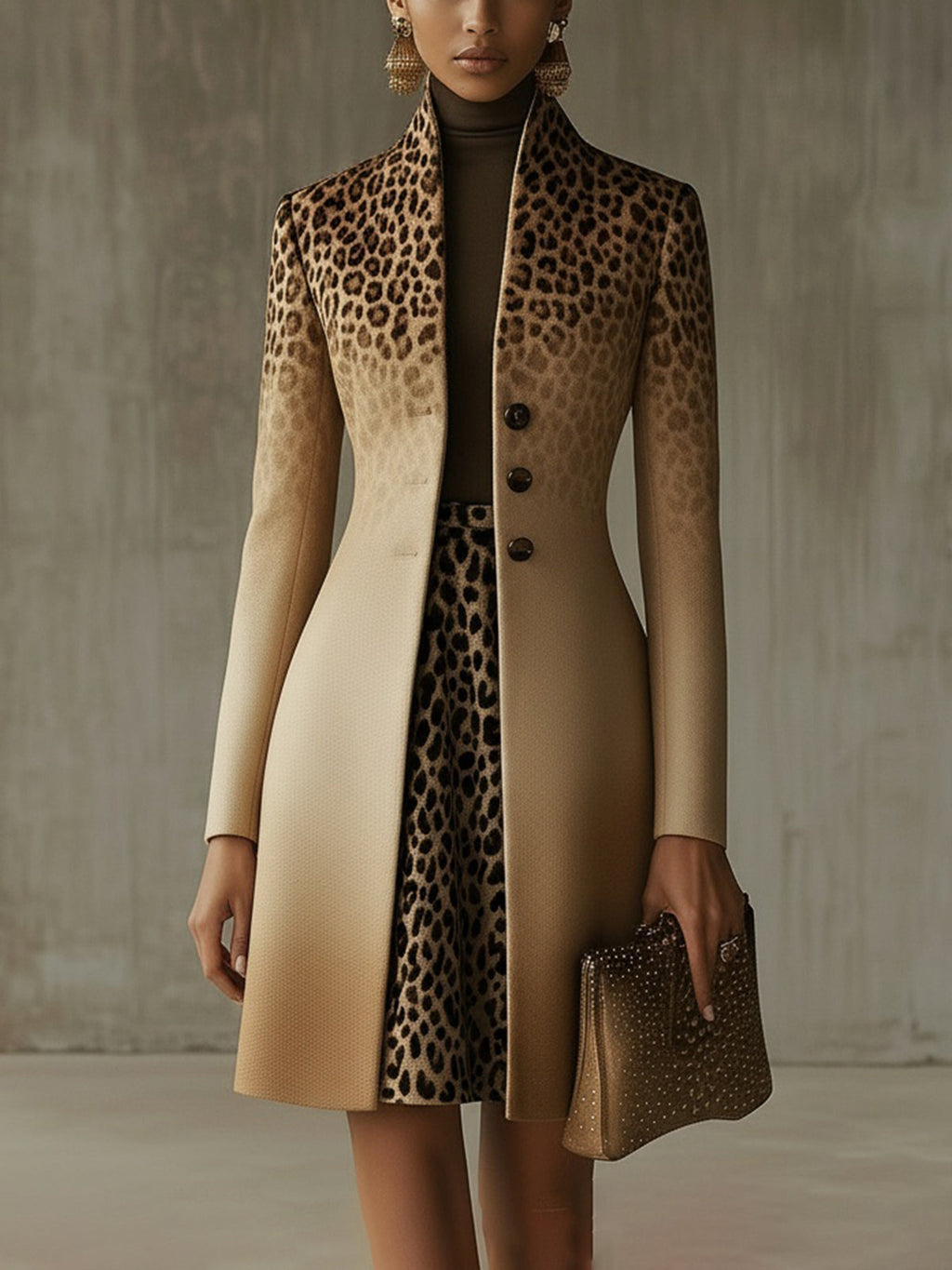 Kiara™ | Ombre Leopard Print Coat