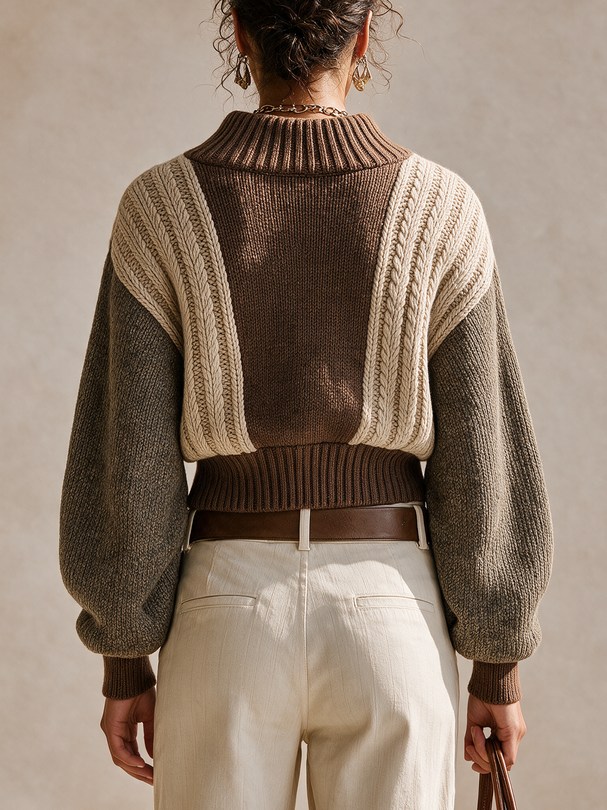 Blythe™ | Color Block Cable Knit Jacket