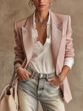 Crystal™ | Pink Rhinestone Tailored Blazer