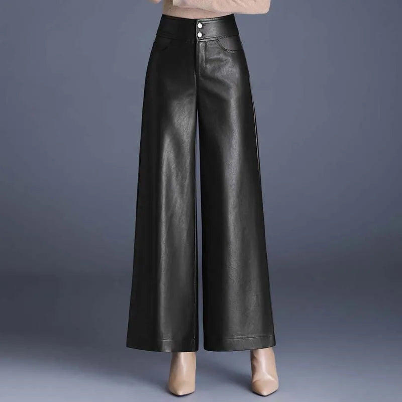 Empress™ | Wide-Leg Vegan Leather Pants