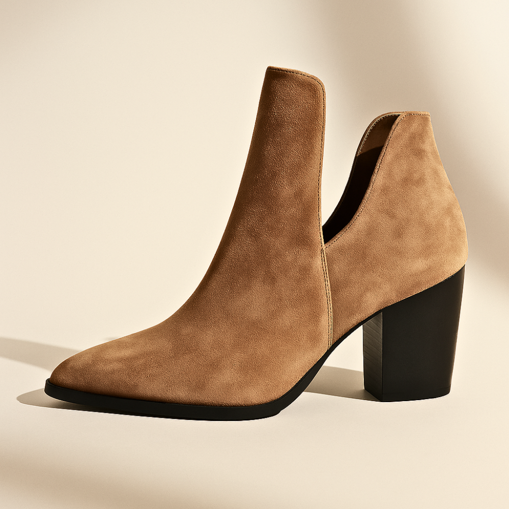 Valentina™ | Suede Block Heel Ankle Boots