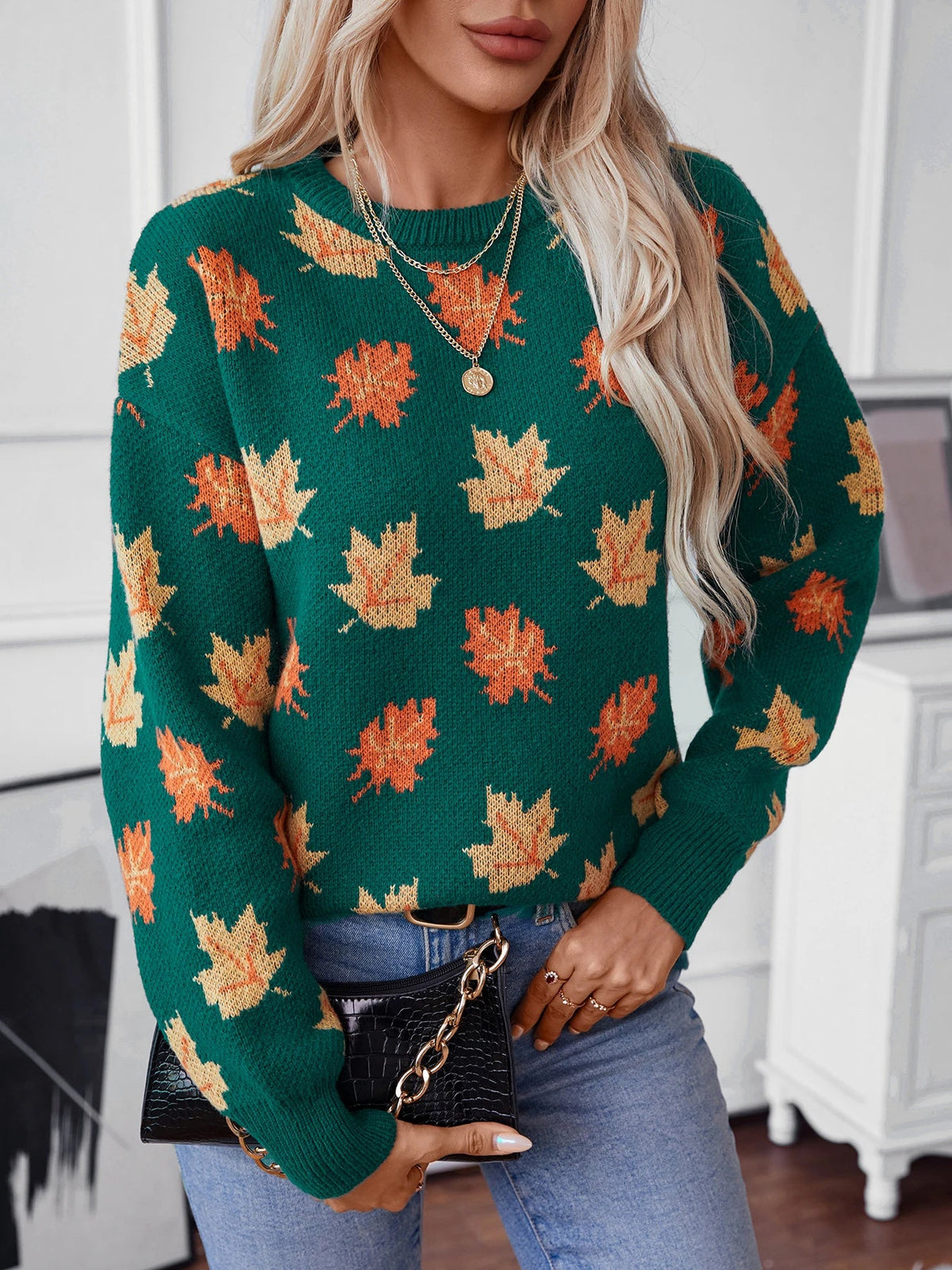 Maple™ | Autumn Leaf Knit Sweater