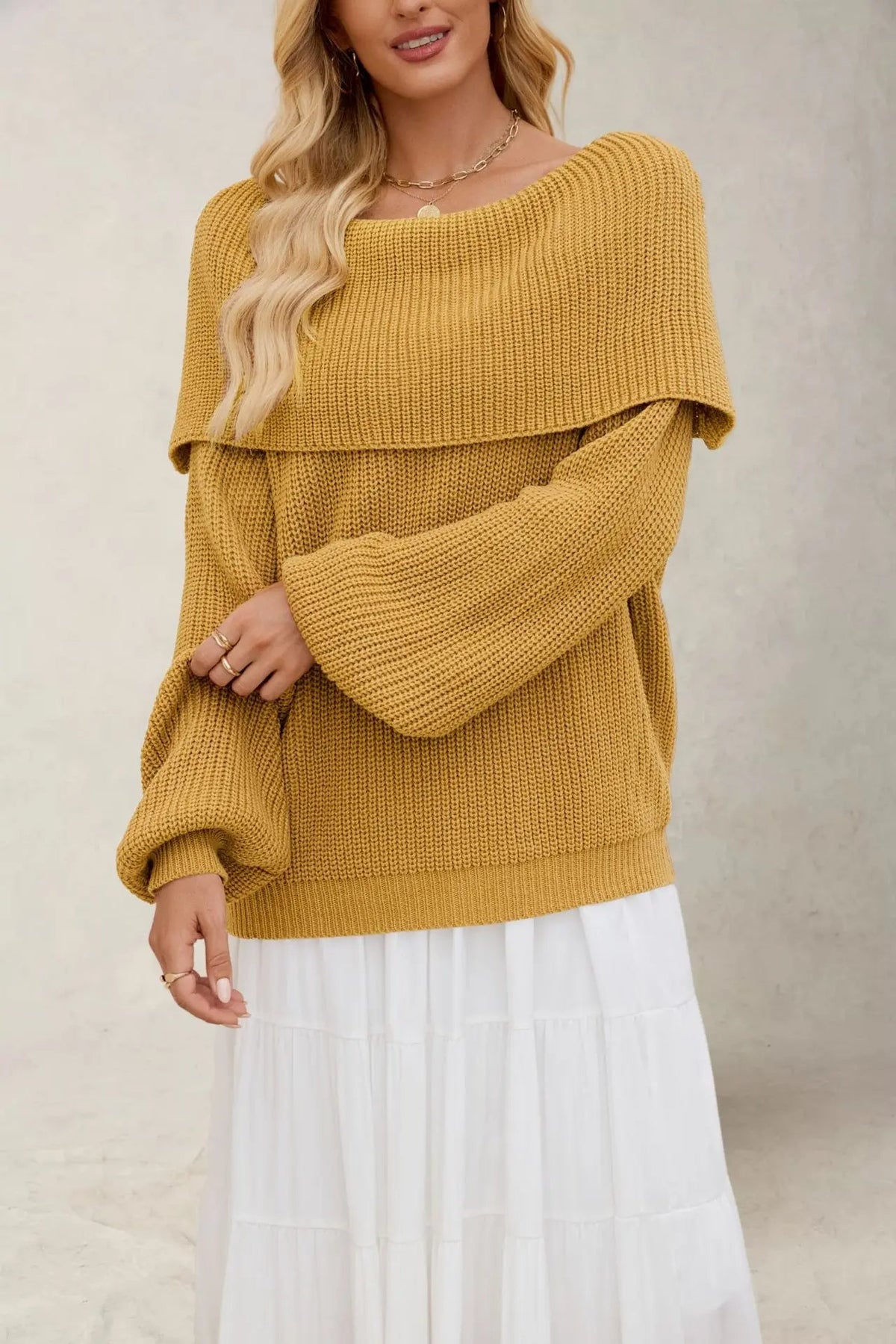 Leona™ | Off-Shoulder Knit Pullover