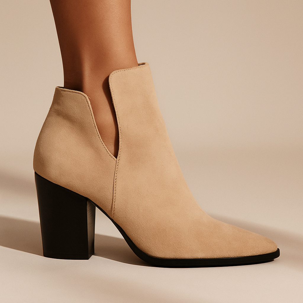 Valentina™ | Suede Block Heel Ankle Boots