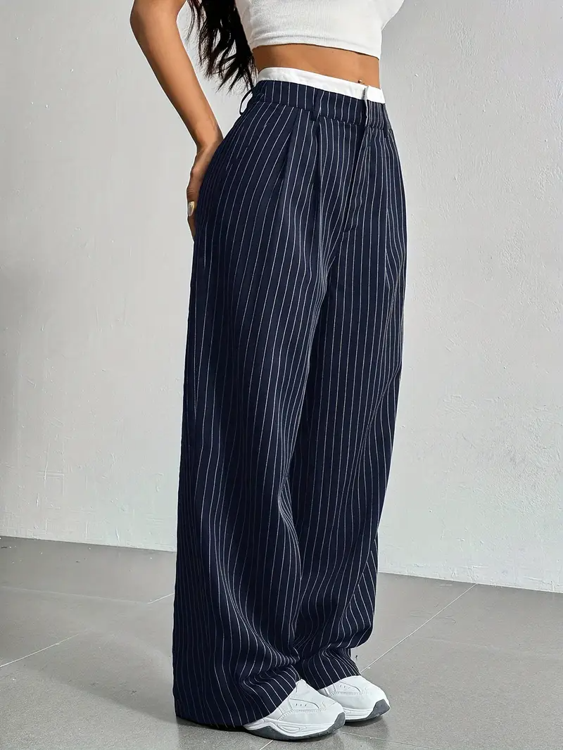 Waveline™ | Pinstripe Wide-Leg Trouser