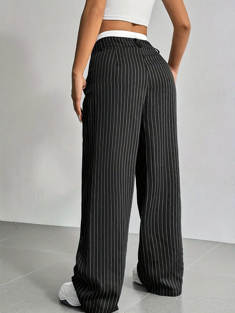 Waveline™ | Pinstripe Wide-Leg Trouser