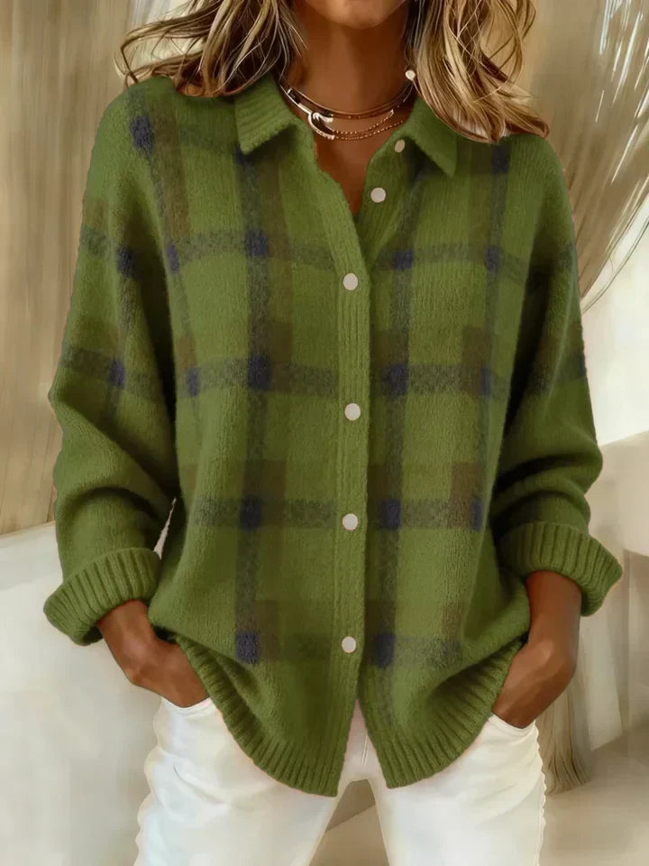 Autumn™ | Plaid Knit Cardigan