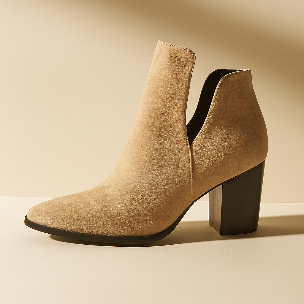 Valentina™ | Suede Block Heel Ankle Boots