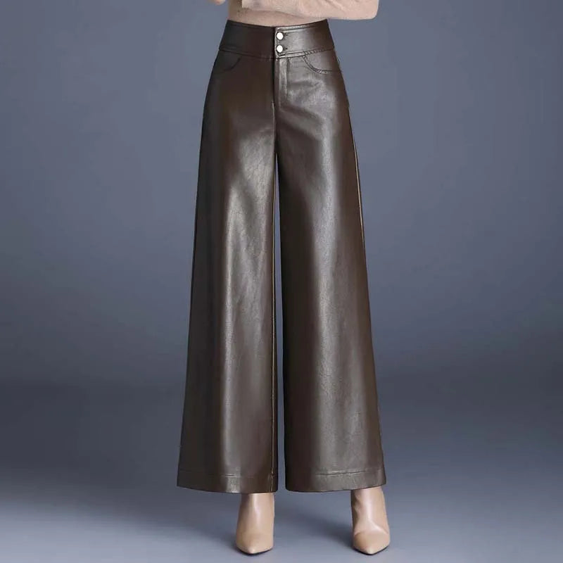Empress™ | Wide-Leg Vegan Leather Pants