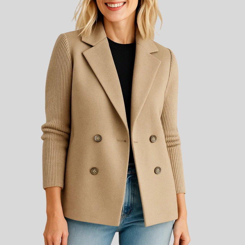 Eleanor™ | Knit Sleeve Blazer Jacket