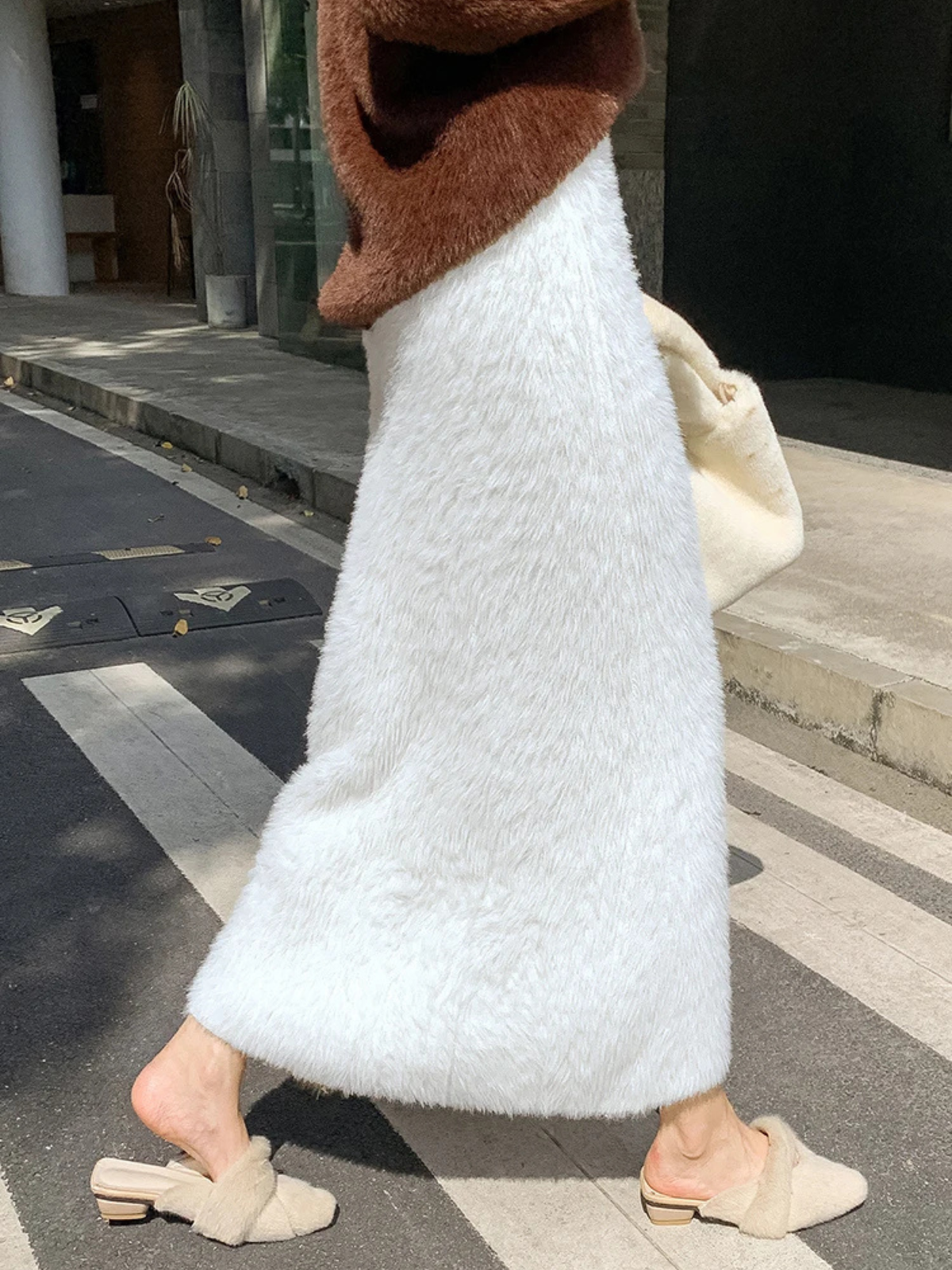 Clairmont™ | Faux Fur Maxi Skirt
