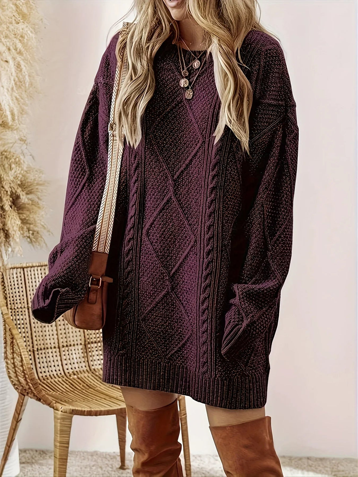 Juno™ | Cable Knit Sweater Dress