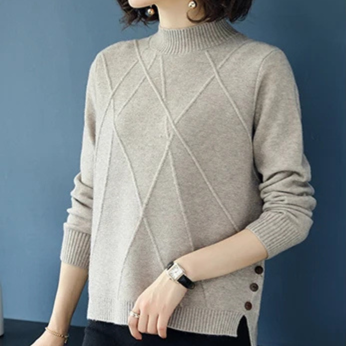 Veline™ | Cashmere Diamond Knit Sweater