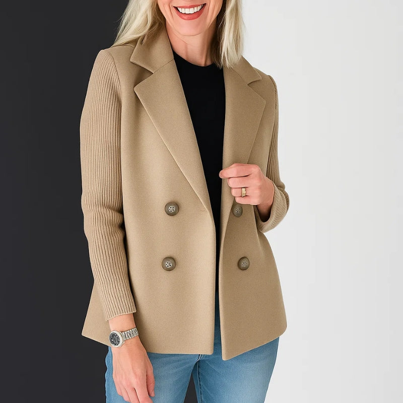 Eleanor™ | Knit Sleeve Blazer Jacket