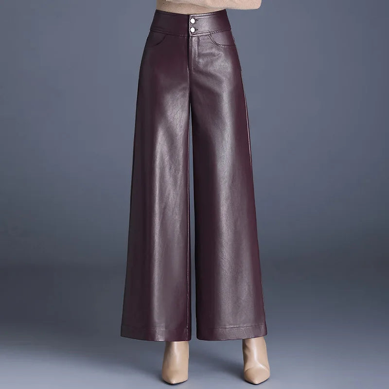 Empress™ | Wide-Leg Vegan Leather Pants