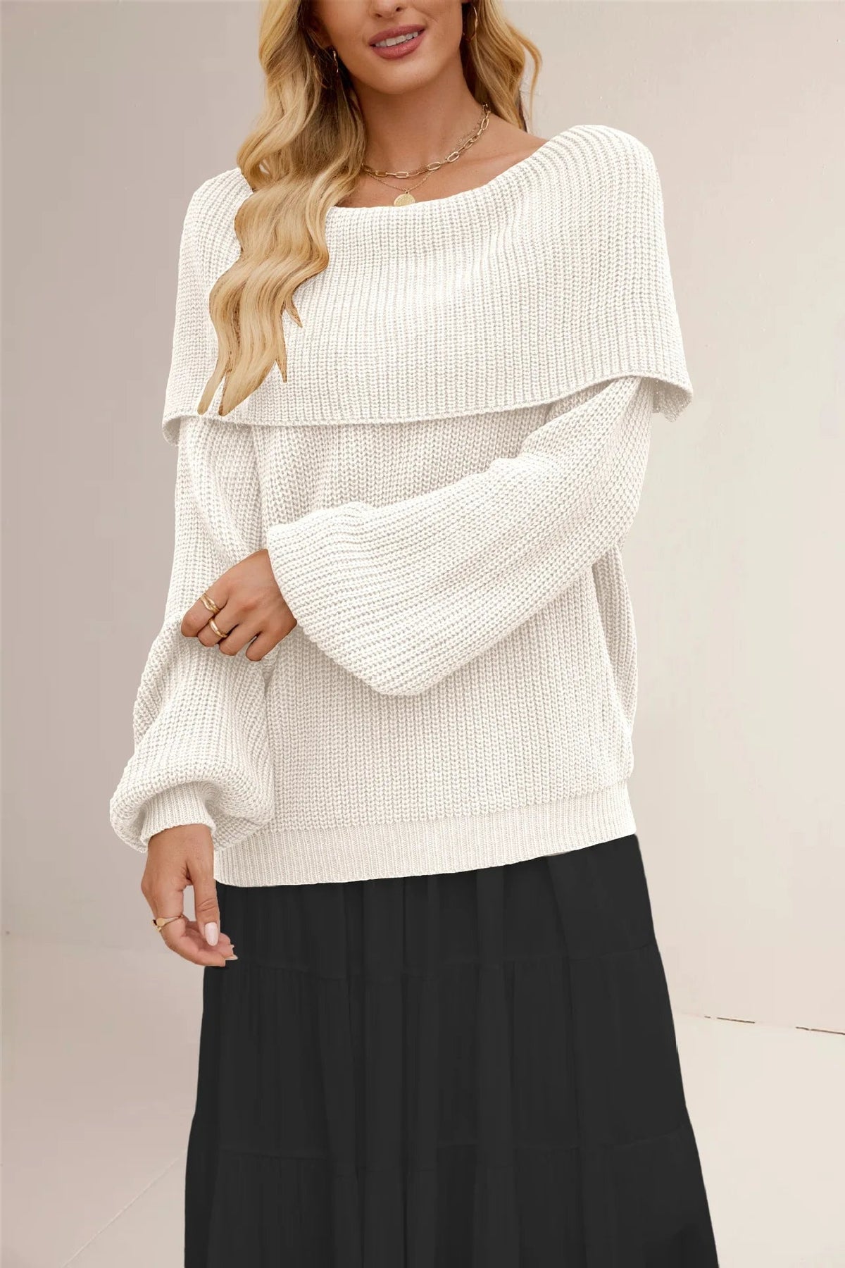 Leona™ | Off-Shoulder Knit Pullover