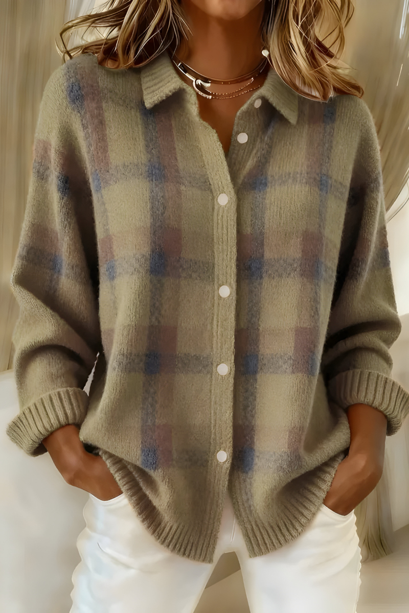 Autumn™ | Plaid Knit Cardigan