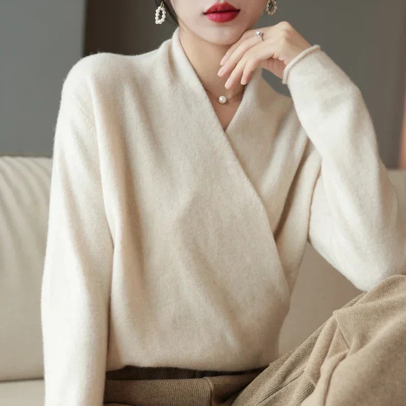 Bellaria™ | Wool V-Neck Pullover