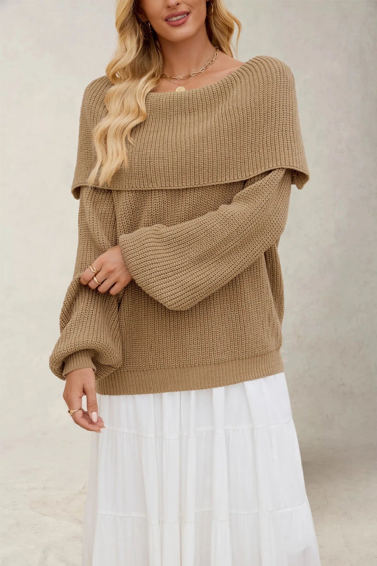 Leona™ | Off-Shoulder Knit Pullover