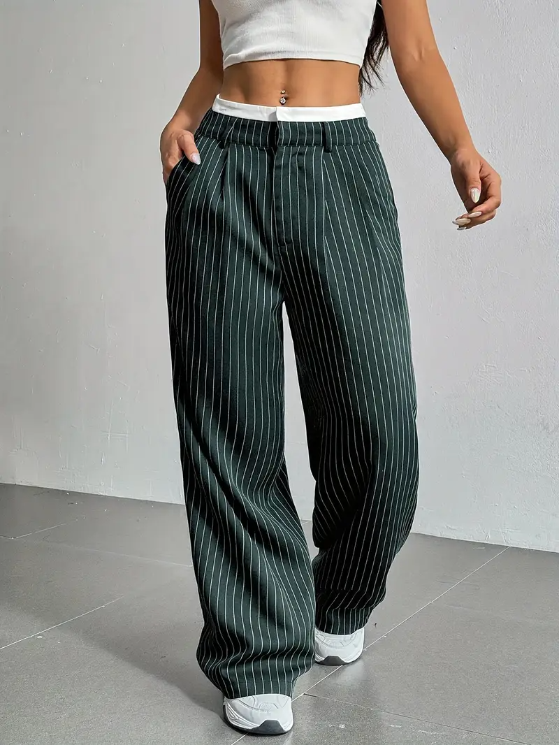 Waveline™ | Pinstripe Wide-Leg Trouser