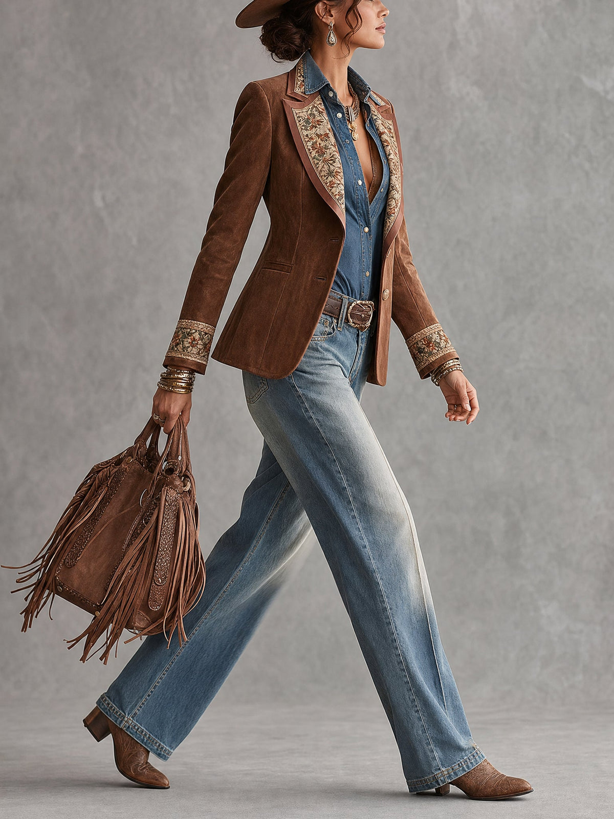 Rowan™ | Faux Suede Vintage Blazer