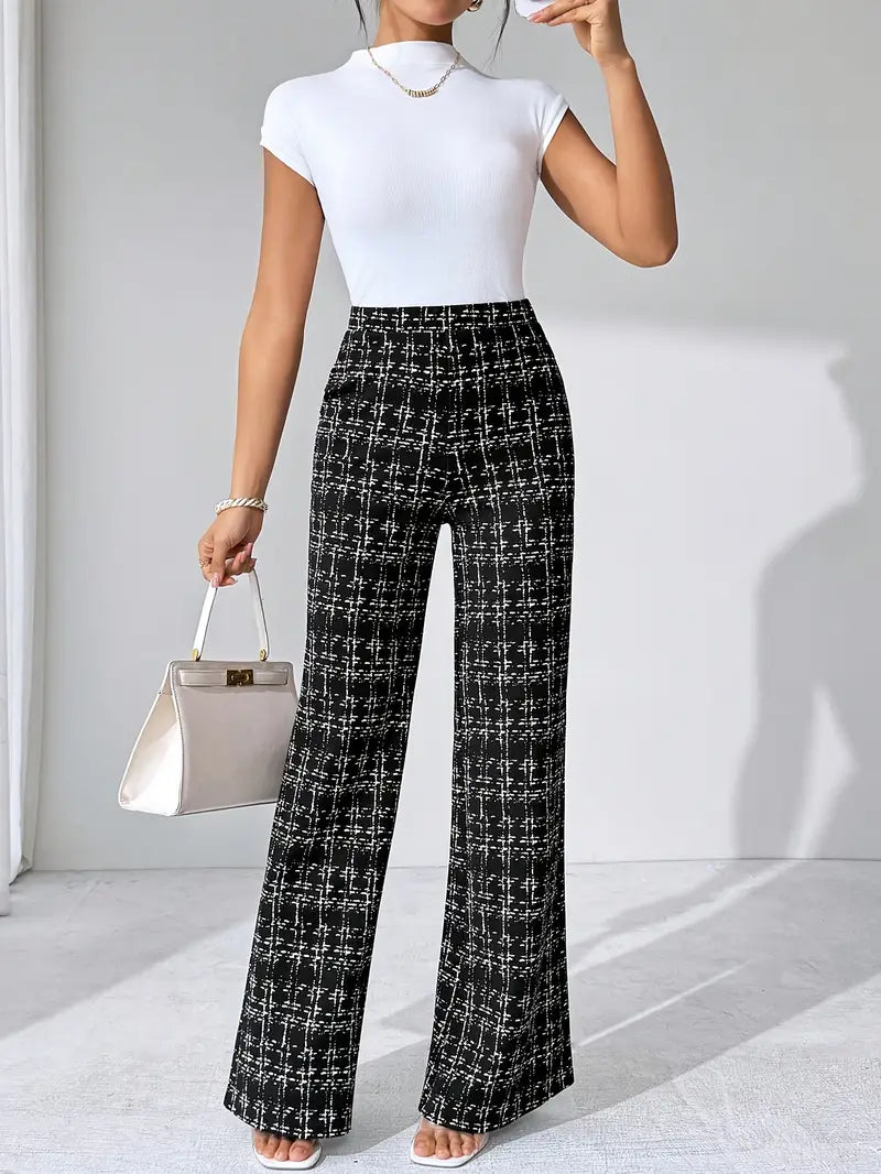 Odalys™ | Tweed Plaid Flare Pant
