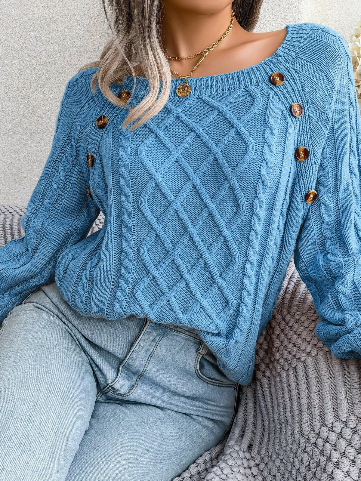 Bellamy™ | Diamond Cable Knit Pullover