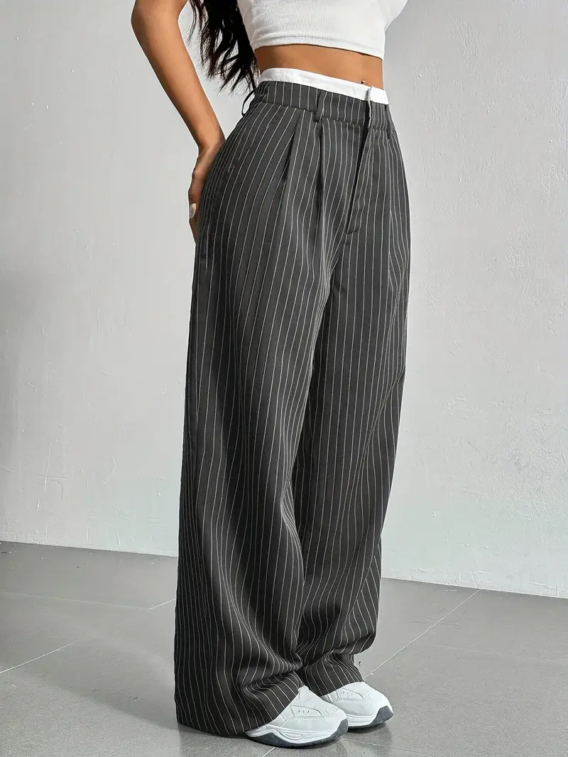 Waveline™ | Pinstripe Wide-Leg Trouser