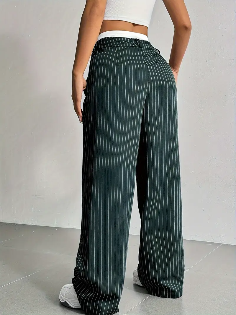 Waveline™ | Pinstripe Wide-Leg Trouser