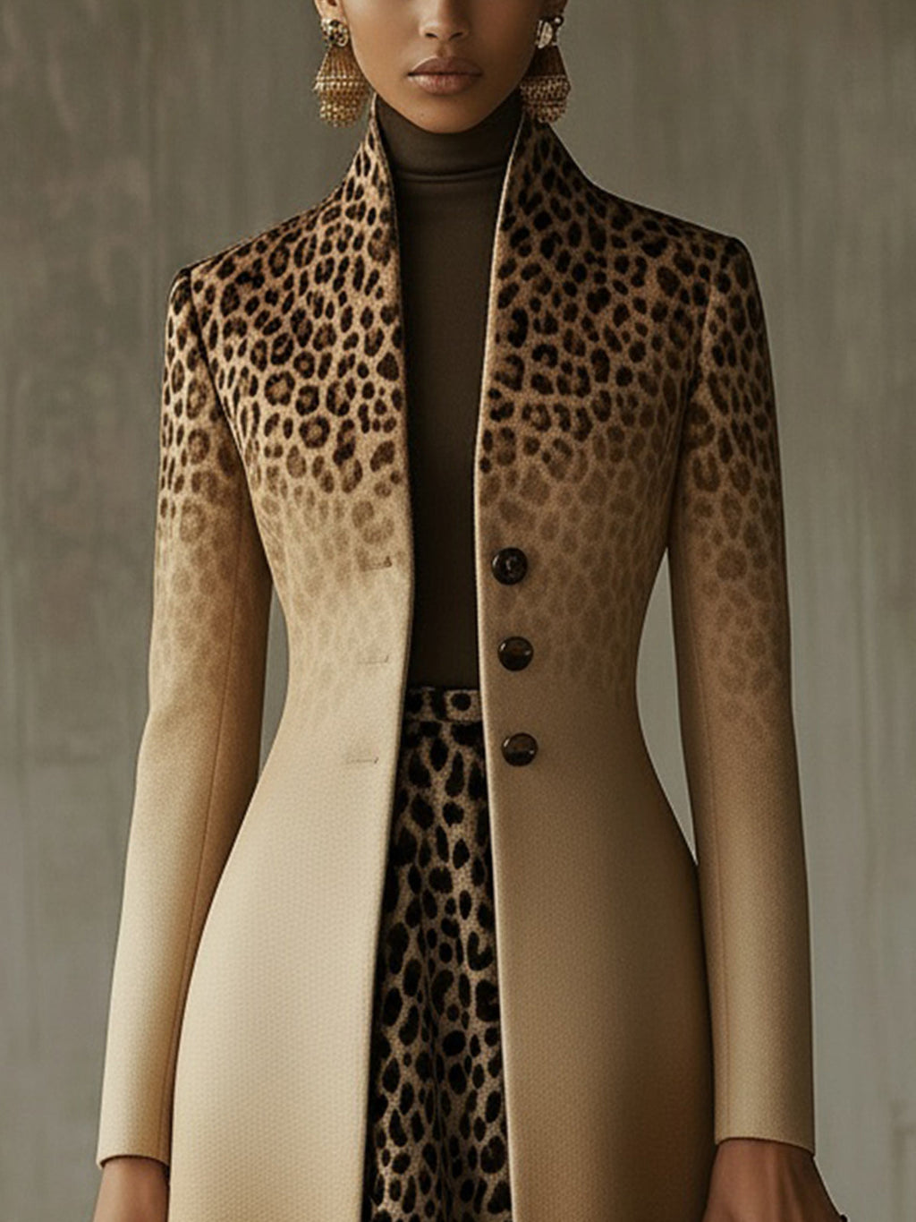 Kiara™ | Ombre Leopard Print Coat