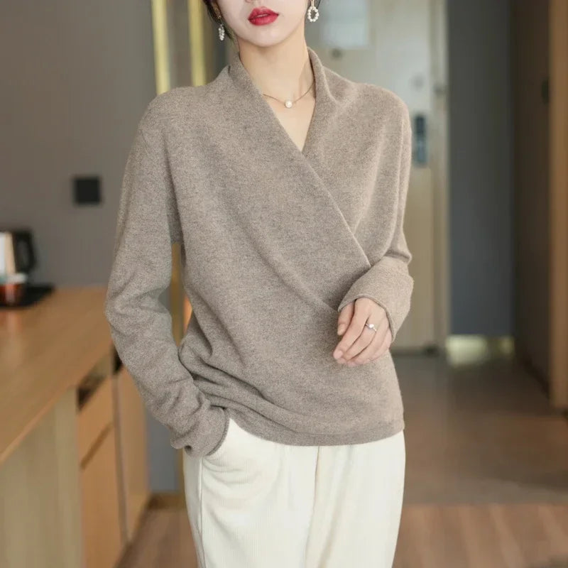 Bellaria™ | Wool V-Neck Pullover