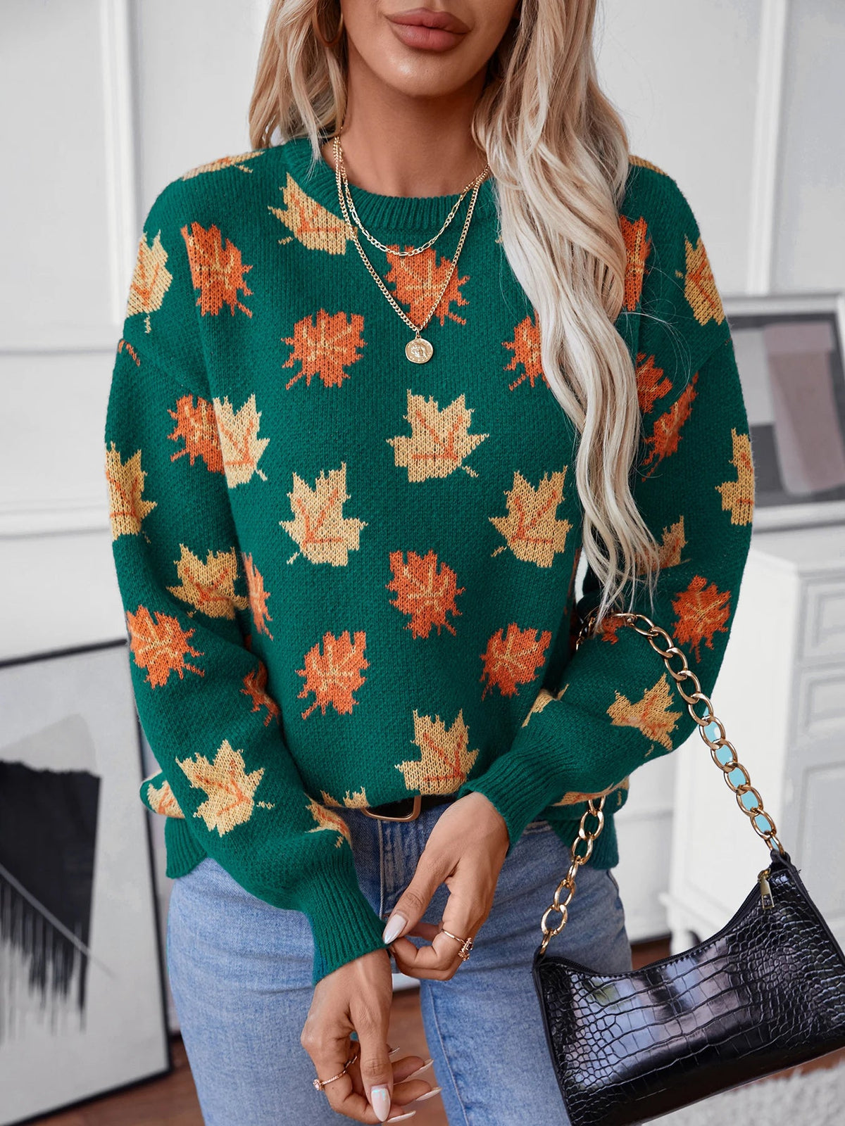 Maple™ | Autumn Leaf Knit Sweater