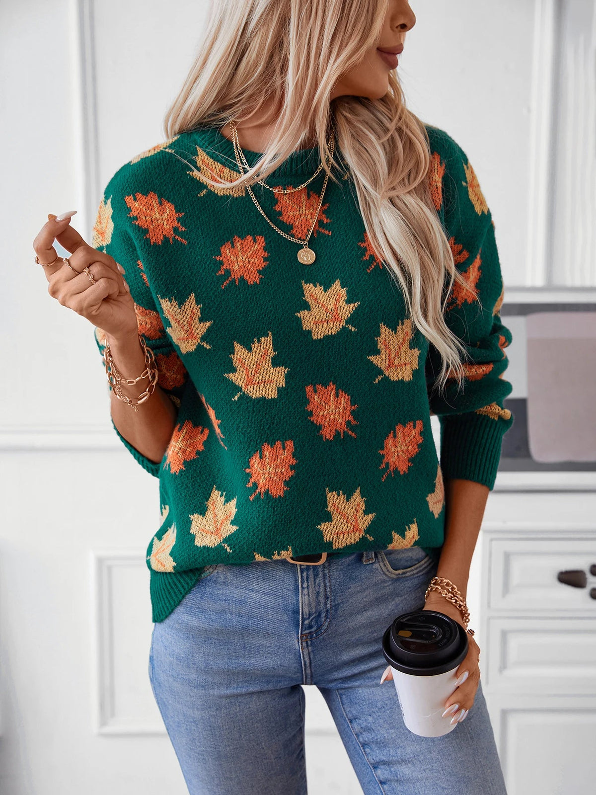 Maple™ | Autumn Leaf Knit Sweater
