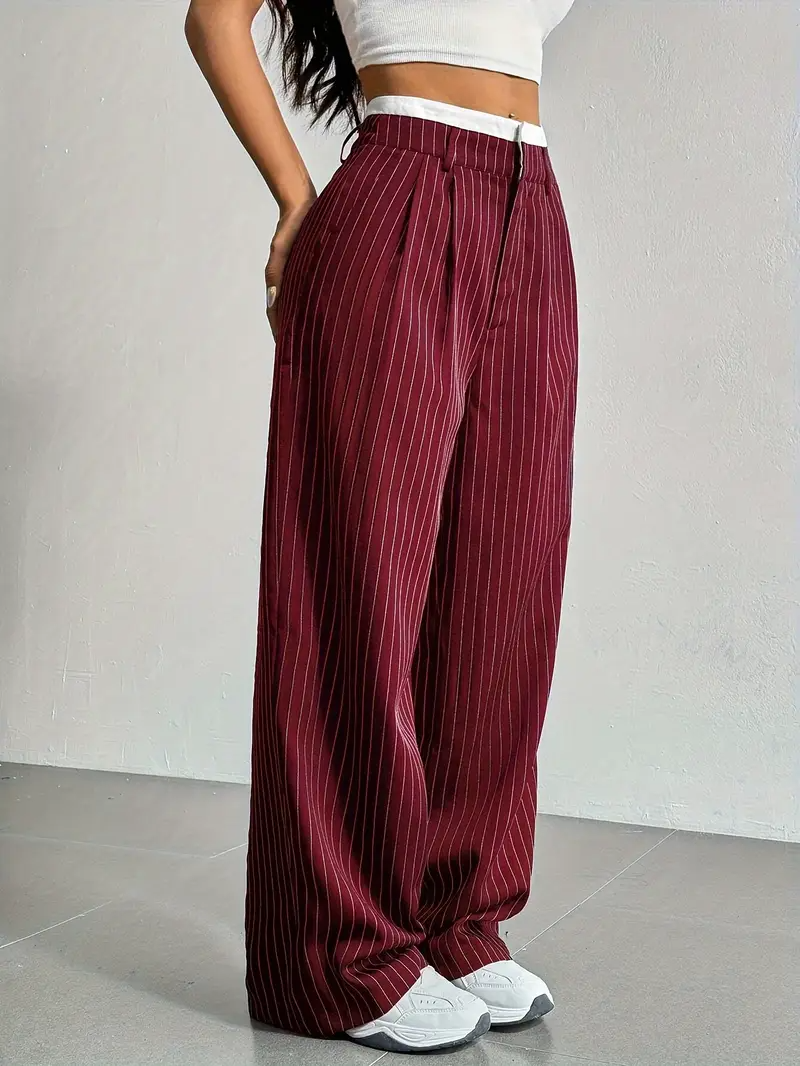 Waveline™ | Pinstripe Wide-Leg Trouser