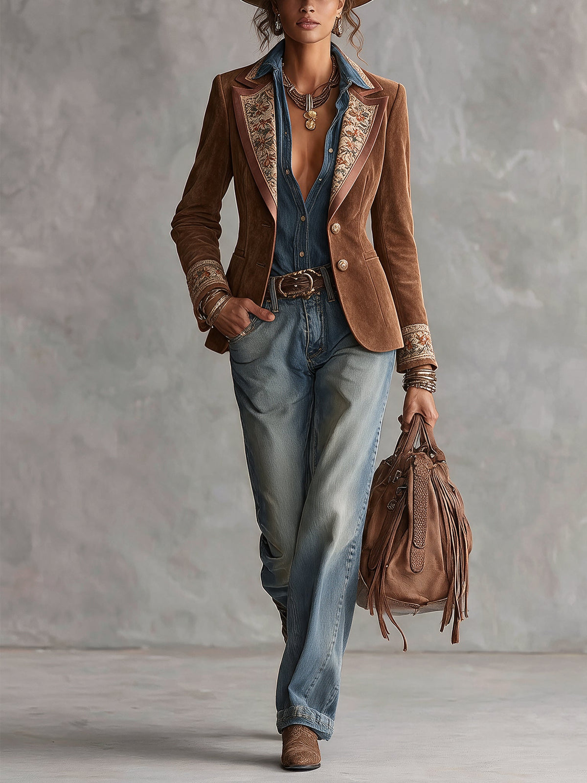 Rowan™ | Faux Suede Vintage Blazer