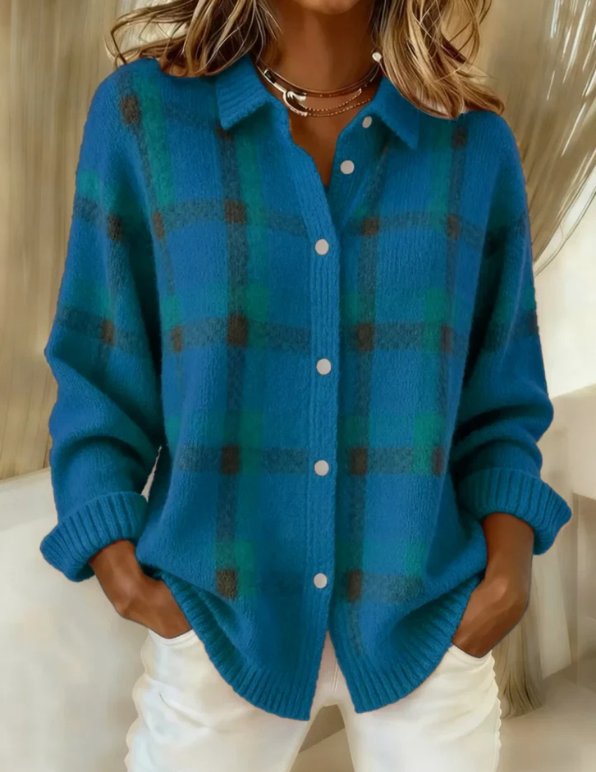 Autumn™ | Plaid Knit Cardigan