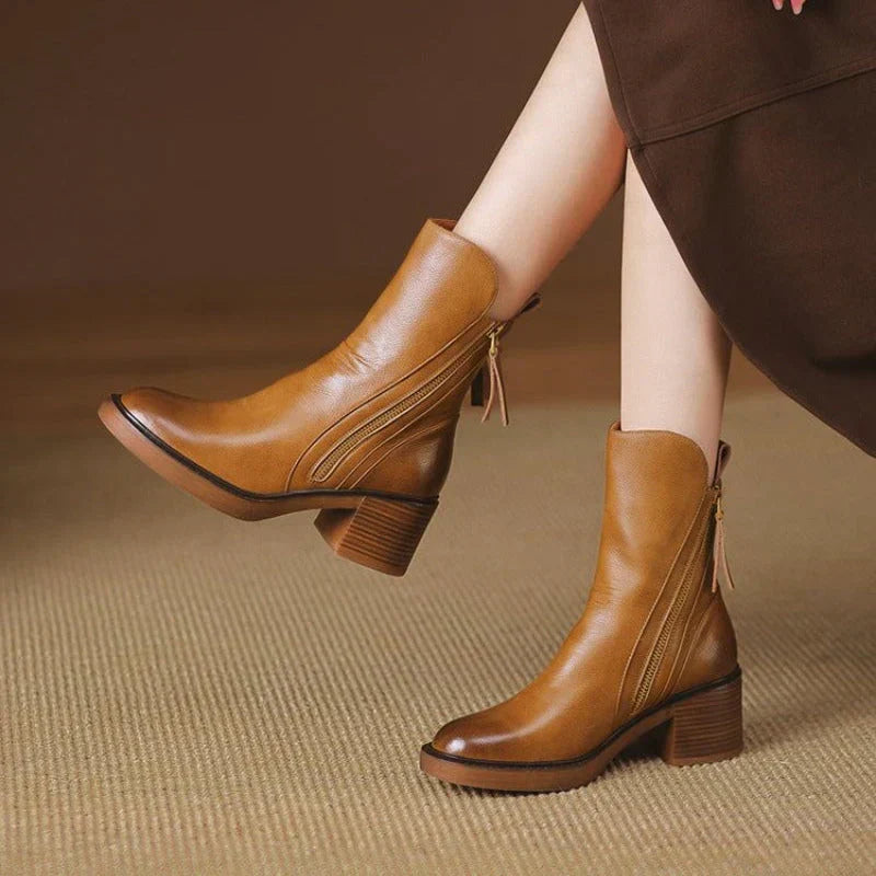 Avery™ | Classic Leather Ankle Boots