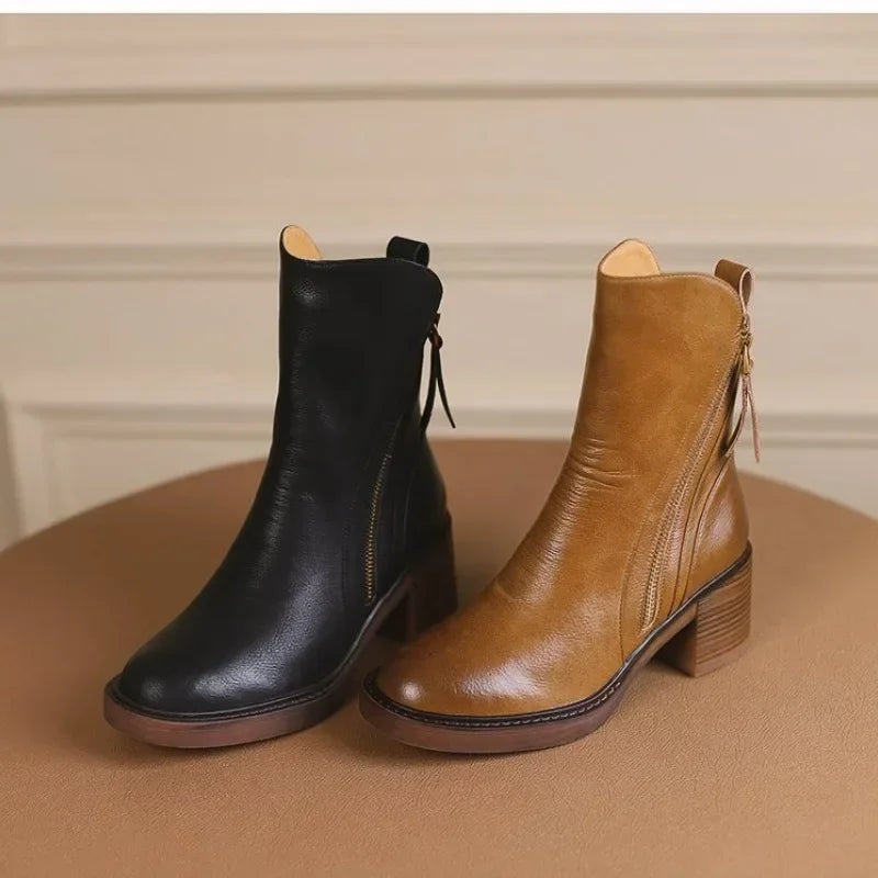 Avery™ | Classic Leather Ankle Boots