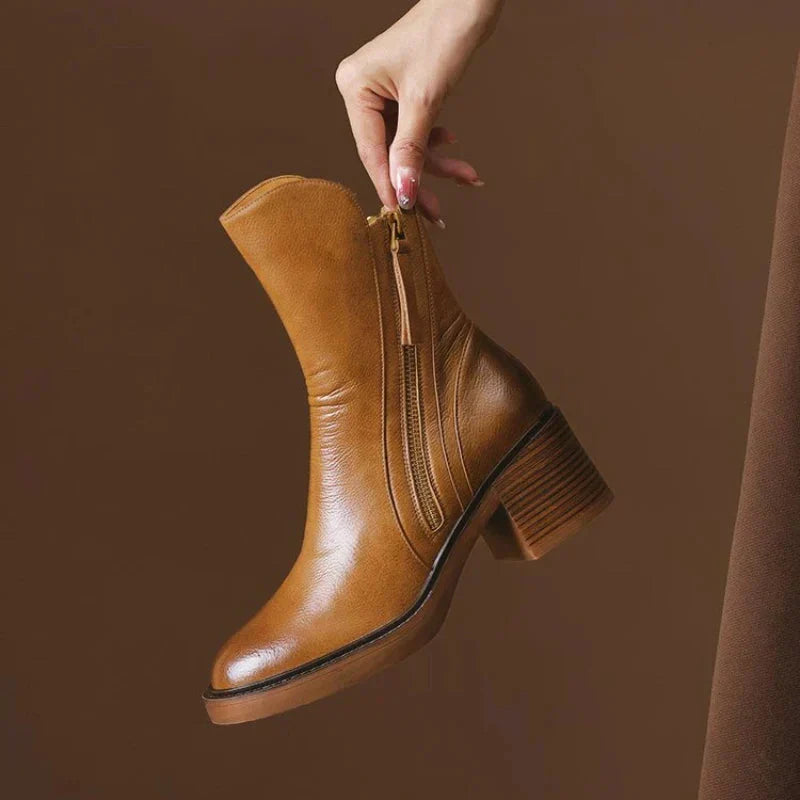 Avery™ | Classic Leather Ankle Boots