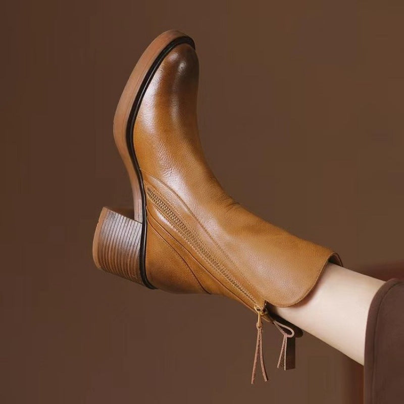 Avery™ | Classic Leather Ankle Boots