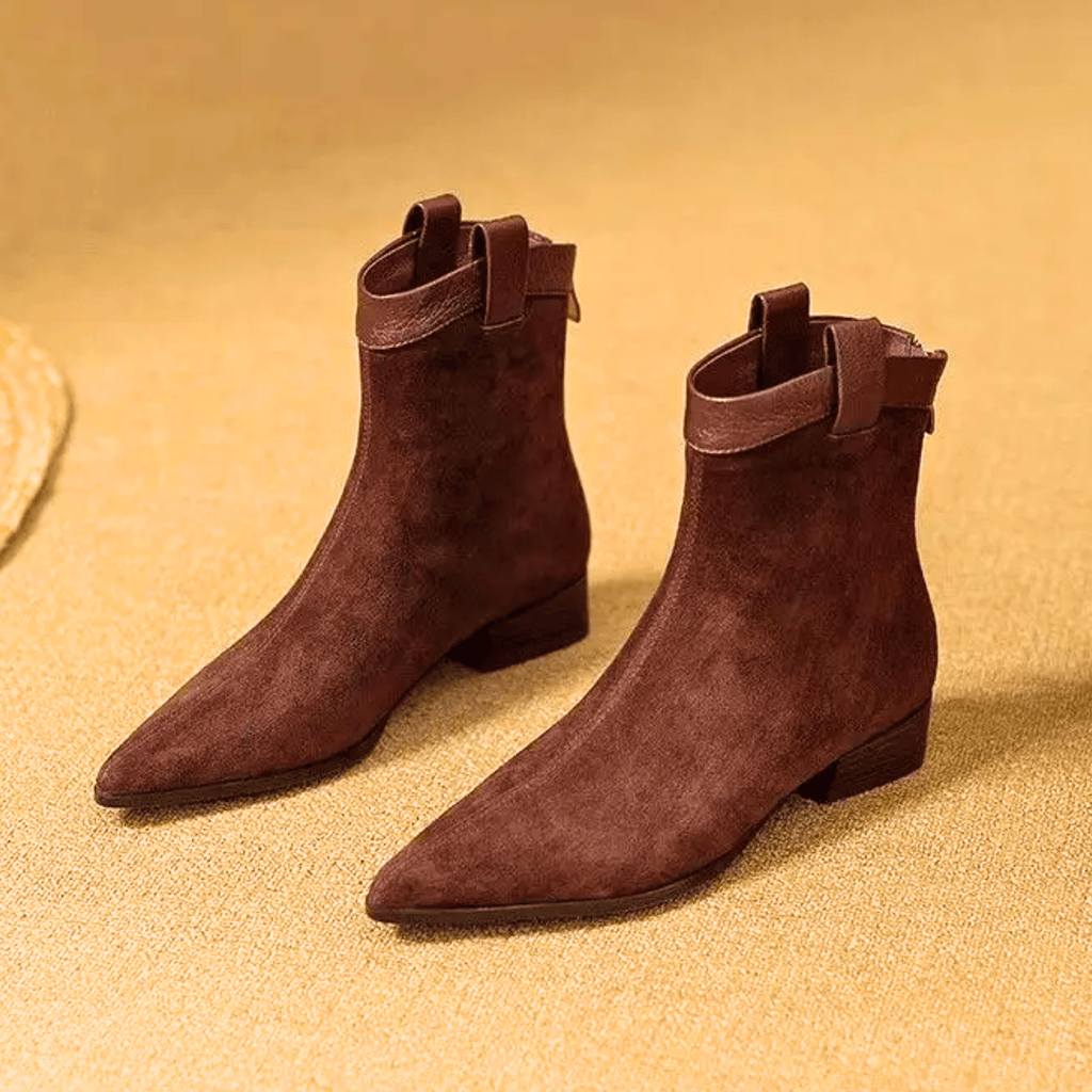 Camille™ | Suede Pointed Ankle Boots
