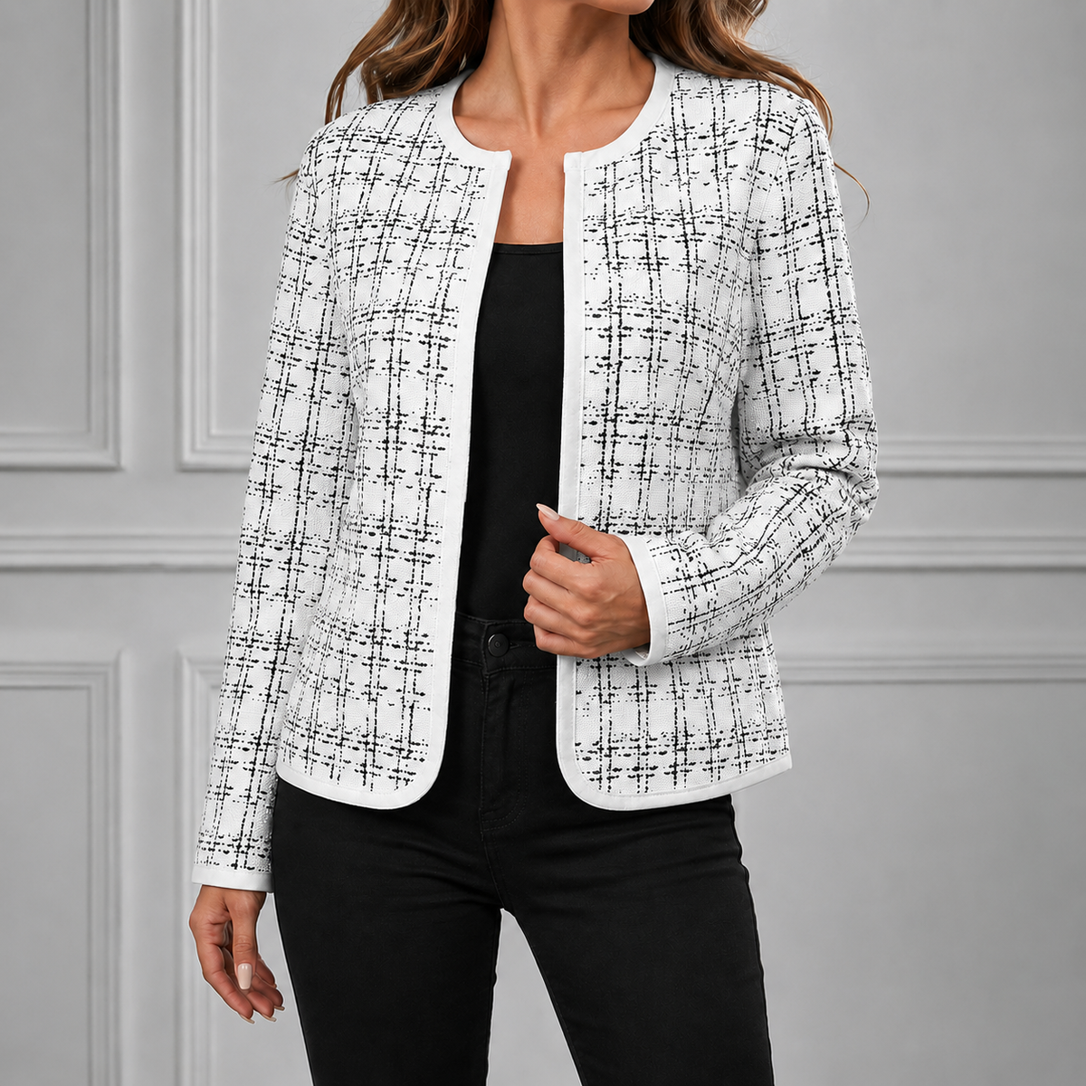 Margot™ | Tweed Open-Front Blazer