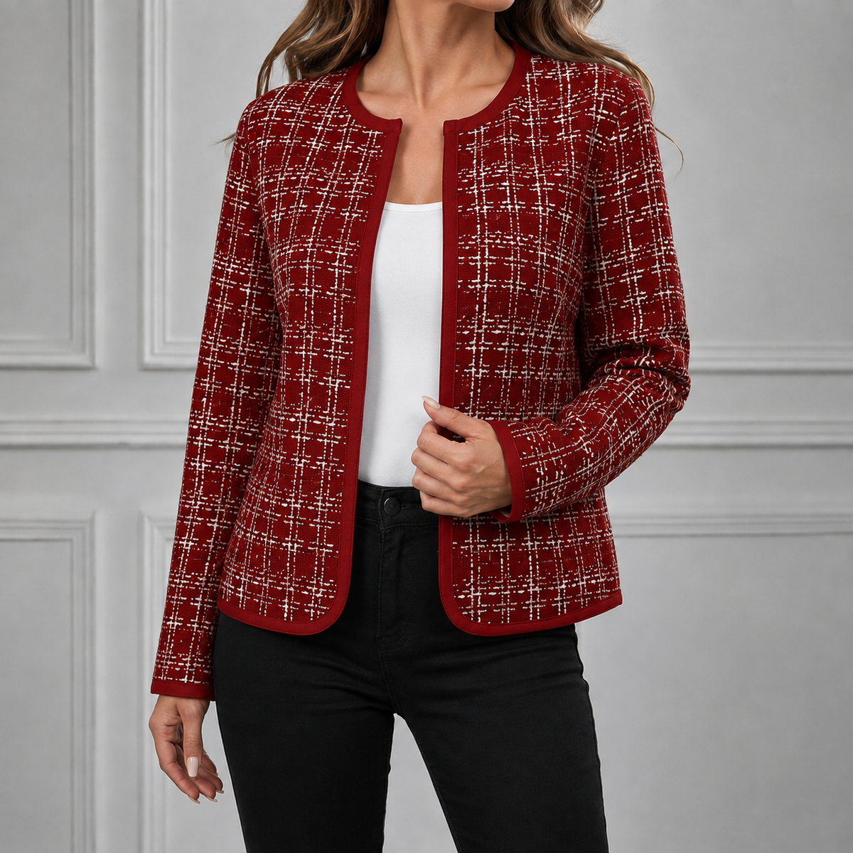 Margot™ | Tweed Open-Front Blazer