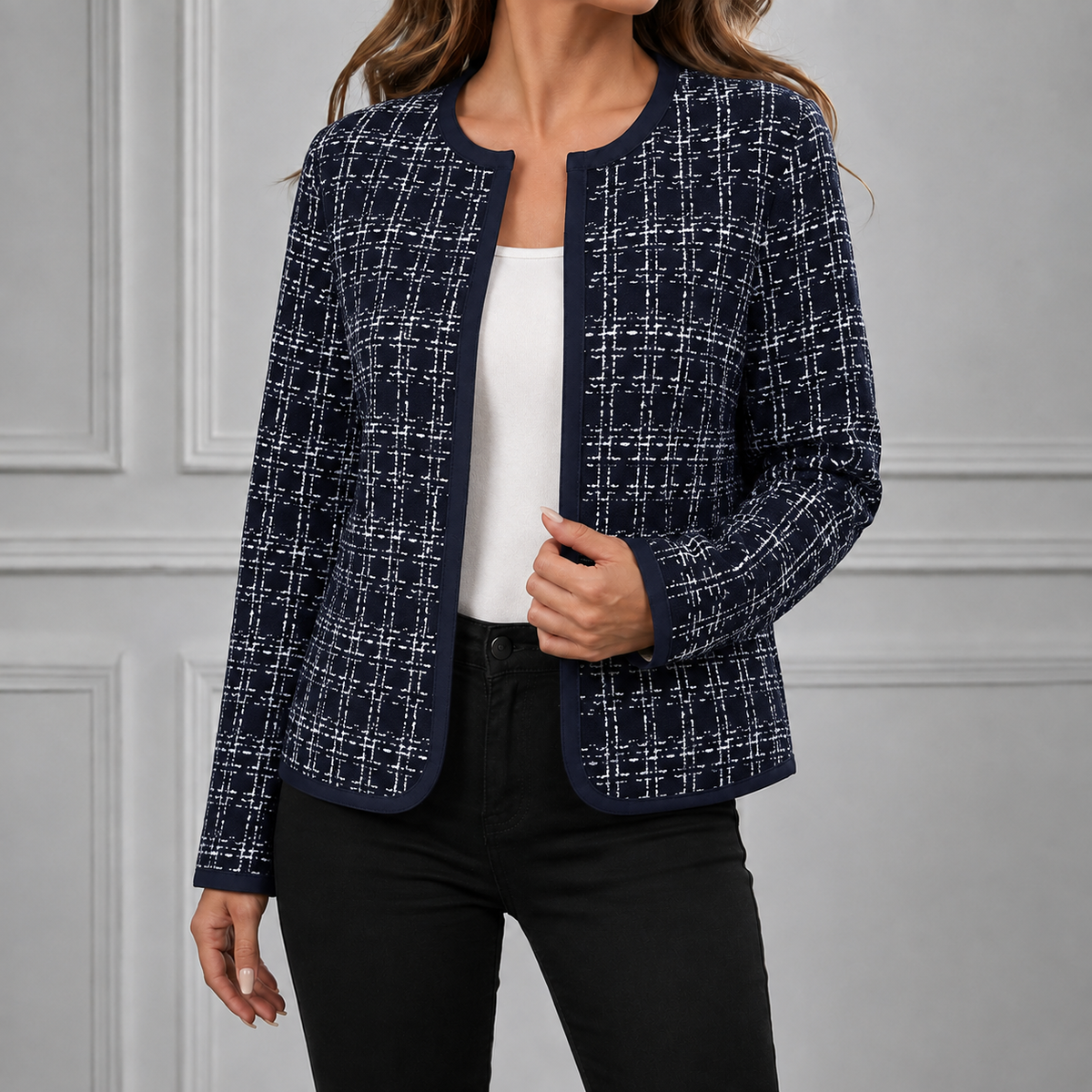 Margot™ | Tweed Open-Front Blazer
