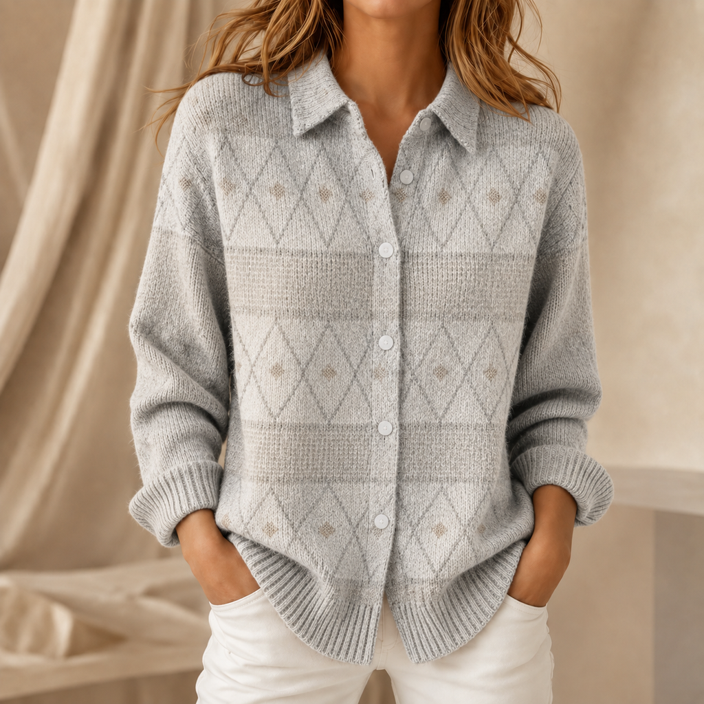 Annabelle™ | Diamond Knit Cardigan