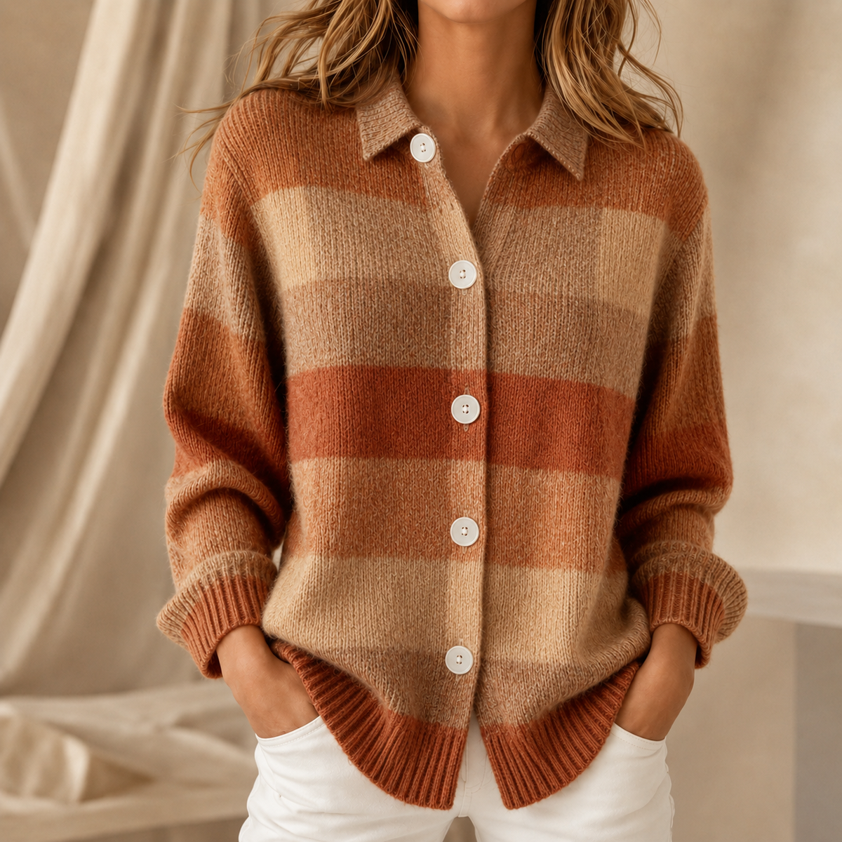 Annabelle™ | Diamond Knit Cardigan