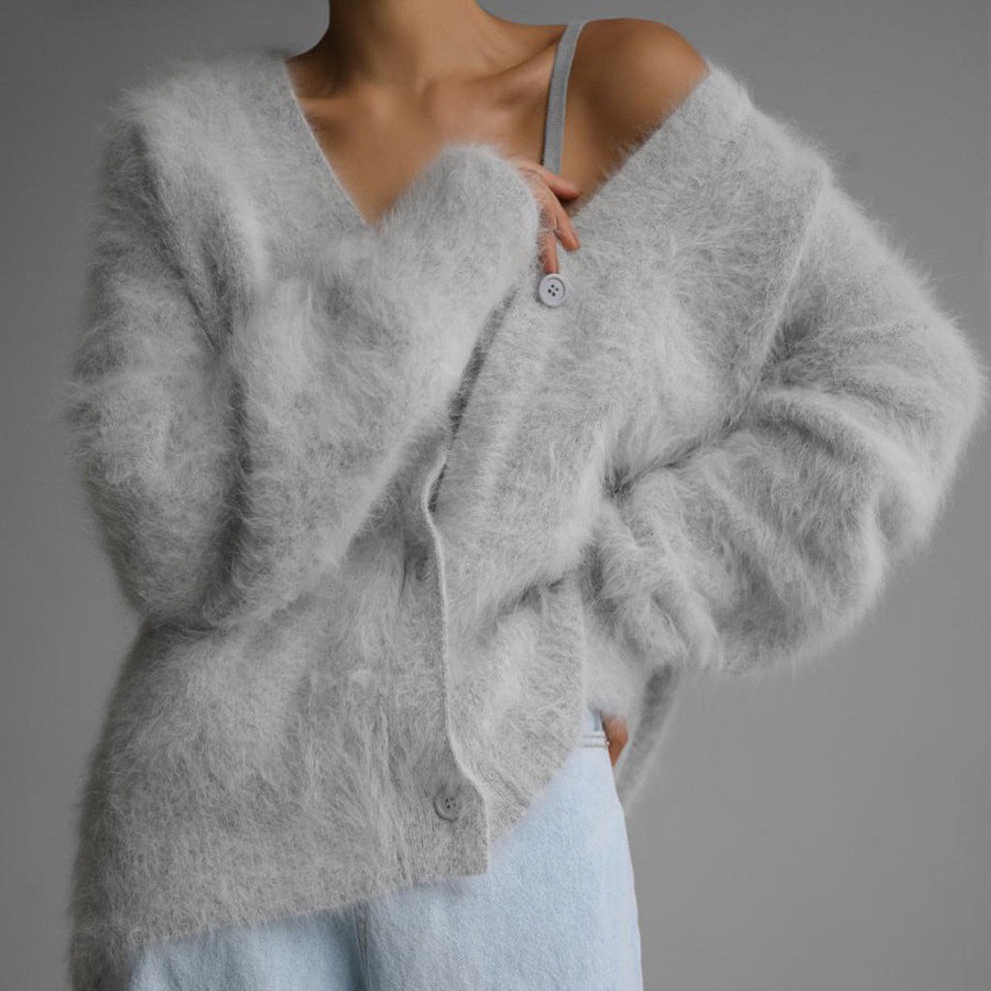Aliyah™ | Fuzzy Knit Cardigan