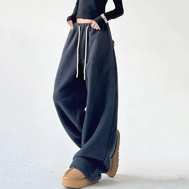 Brooke™ | Teddy Fleece Wide-Leg Sweatpants