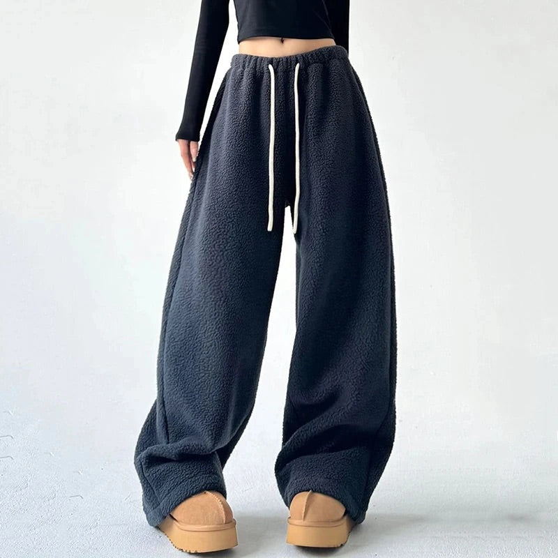 Brooke™ | Teddy Fleece Wide-Leg Sweatpants
