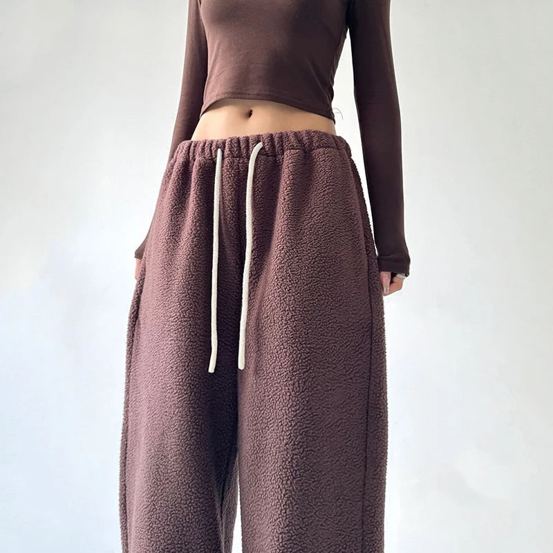 Brooke™ | Teddy Fleece Wide-Leg Sweatpants